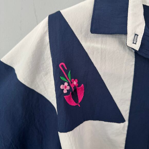 Vintage Cortiva Dolman Sleeve Colorblock Top Women's Size Large 1980s 1990s - Picture 4 of 7